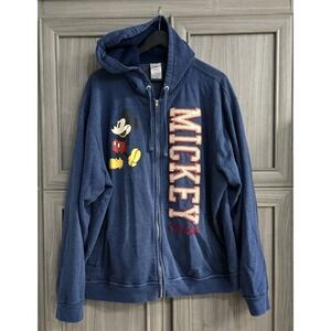 Vintage Disney Zip Up Hooded Jacket Sweatshirt